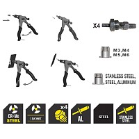 TOP MASTER Πριτσιναδόρος σπειρωμάτων 190mm 491100