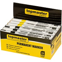 TOP MASTER Μαρκαδόρος ανεξίτηλος 2.8mm μαύρος & κίτρινος 549923