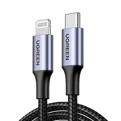 Ugreen US304 Braided USB-C to Lightning Cable 20W Black 1.5m (60760) (UGR60760)