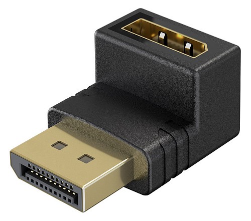 GOOBAY αντάπτορας DisplayPort 77129, 8K/144Hz, γωνιακός, μαύρος 77129