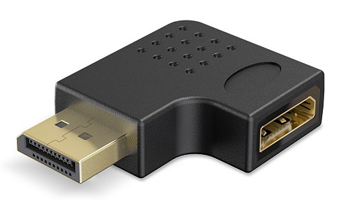 GOOBAY αντάπτορας DisplayPort 77131, 8K/144Hz, γωνιακός, μαύρος 77131