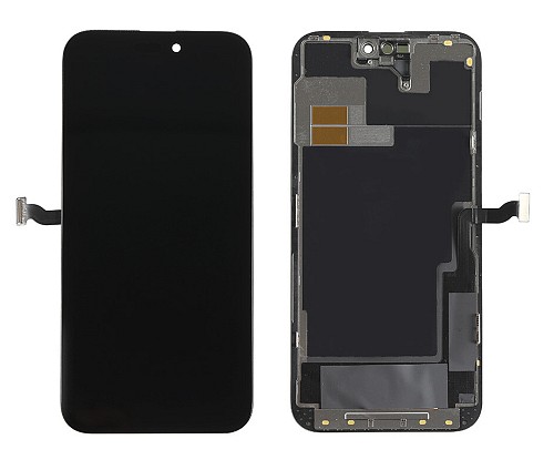 TW INCELL LCD για iPhone 14 Pro Max, camera-sensor ring, earmesh, μαύρη ILCD-028