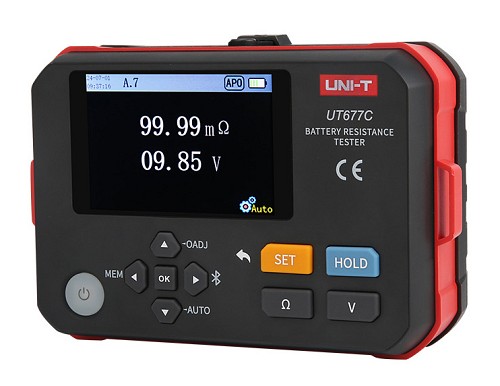 UNI-T μετρητής εσωτερικής αντίστασης μπαταριών UT677C, 0-3Ω, 0-120V UT677C
