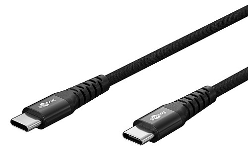 GOOBAY καλώδιο USB-C 73954, 60W, 480Mbps, 2m, μαύρο 73954
