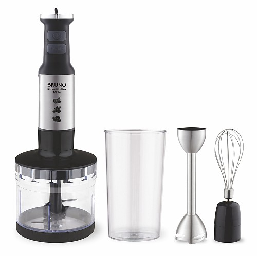 BRUNO ραβδομπλέντερ BRN-0250, 1700W Σετ 3 σε 1, ρυθμιζόμενη ταχύτητα, 4 λεπίδες, inox-μαύρο BRN-0250
