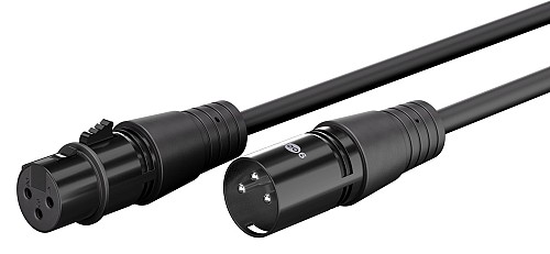 GOOBAY καλώδιο προέκτασης ήχου XLR 80028, 1m, μαύρο 80028