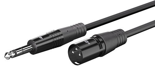 GOOBAY καλώδιο ήχου 6.35mm σε XLR 80361, 1.5m, μαύρο 80361