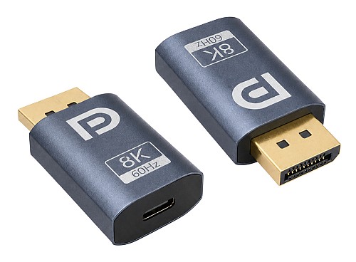 POWERTECH αντάπτορας DisplayPort σε USB-C CAB-UC102, 8K/60Hz, γκρι CAB-UC102