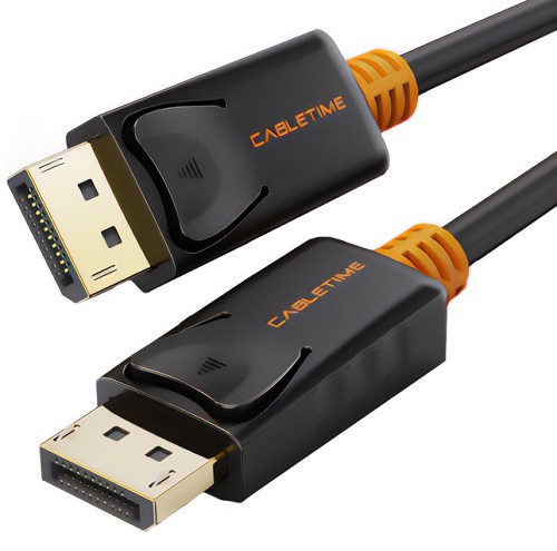 CABLETIME καλώδιο DisplayPort CT-AV585-01G, 4K/60Hz, 1m, μαύρο CT-AV585-01G-B1