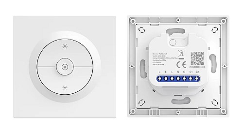 SONOFF smart επιτοίχιος διακόπτης dimmer Orb-DIM, WiFi, Matter, 400W, λευκός MINI-DIM-E