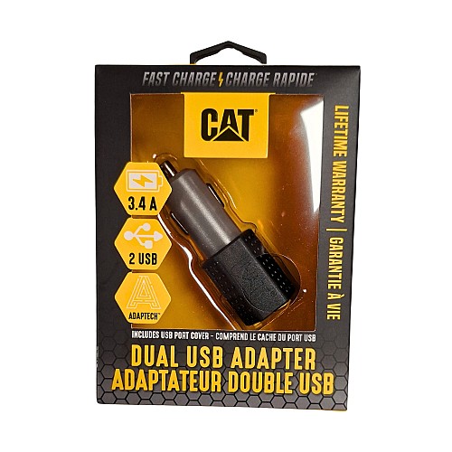 CAT Φορτιστής αυτοκινήτου 3.4A γρήγορης φόρτισης 2xUSB BLK(F-G)