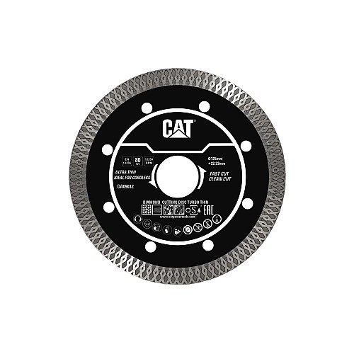 CAT Δίσκος κοπής διαμαντέ Turbo Super Thin (Gres) 125x22.23x1.4mm DA09032