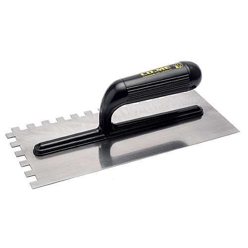 COME Σπάτουλα κόλλας πλαστική λαβή 8Χ8 280x120x0,6mm 320PL-C