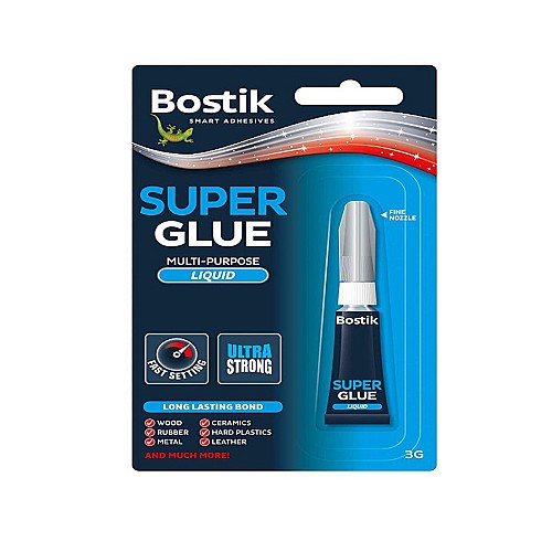 Κόλλα στιγμής 2x3gr κυανοακρυλική super glu liquid διάφανη μικρού μεγέθους