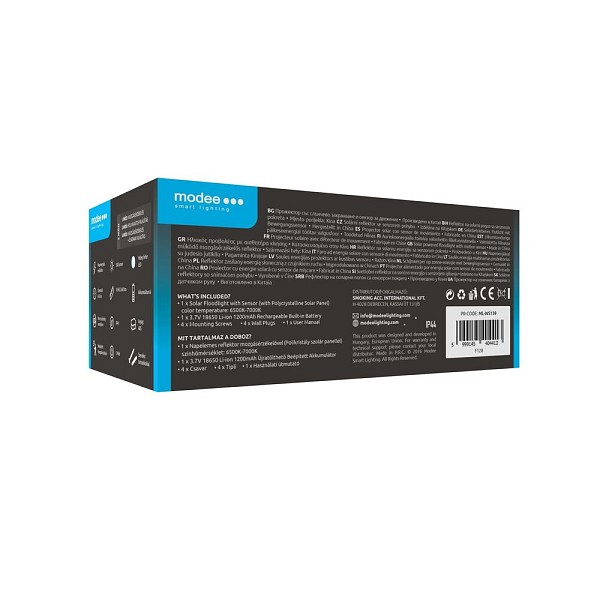 Modee Lighting Ηλιακός Προβολέας LED WS139 με Αισθητήρα 500lm
