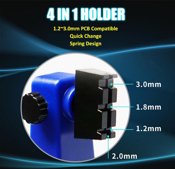 PROSKIT βάση στήριξης πλακέτας SN-390 για συγκόλληση, 360°, μαύρη SN-390