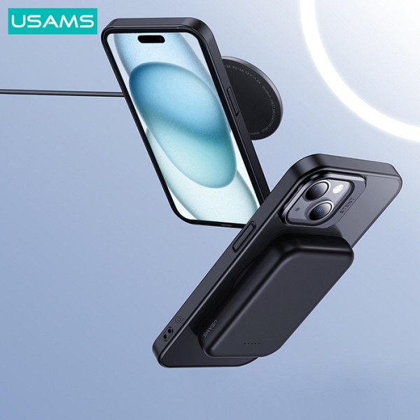 USAMS θήκη Geying US-BH854 για iPhone 15, διάφανη/μαύρη IP15GY01