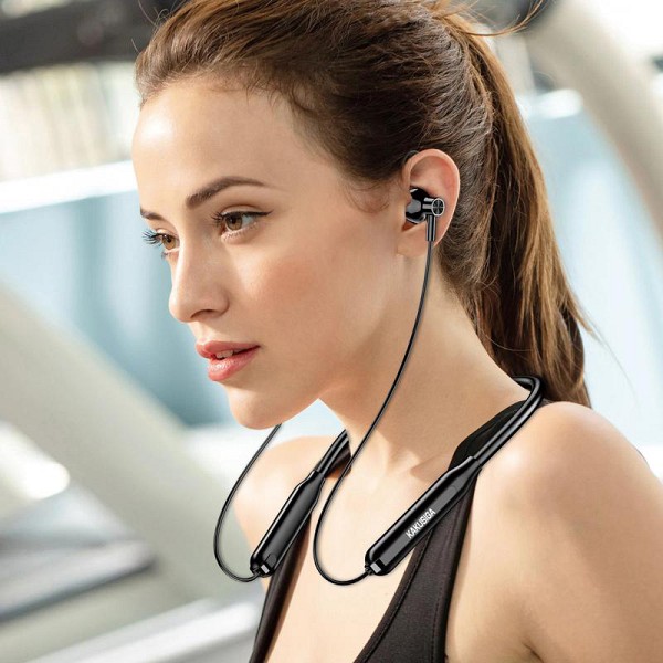 KAKUSIGA earphones KSC-1472 με μαγνήτη, Bluetooth, 10mm, 130mAh, μαύρα KSC-1472