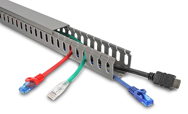 DELOCK cable management 22029, πλαστικό, 40x40mm, 1m, γκρι 22029