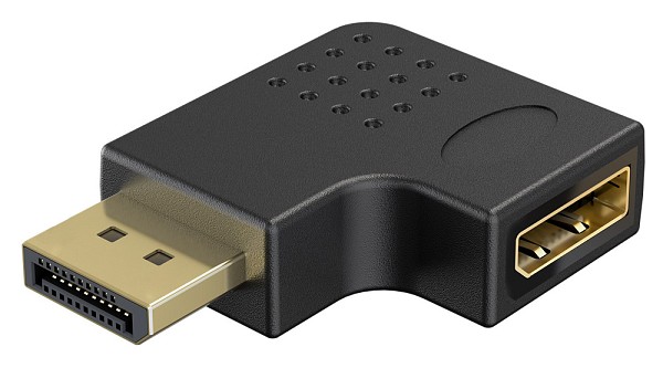 GOOBAY αντάπτορας DisplayPort 77132, 8K/144Hz, γωνιακός, μαύρος 77132