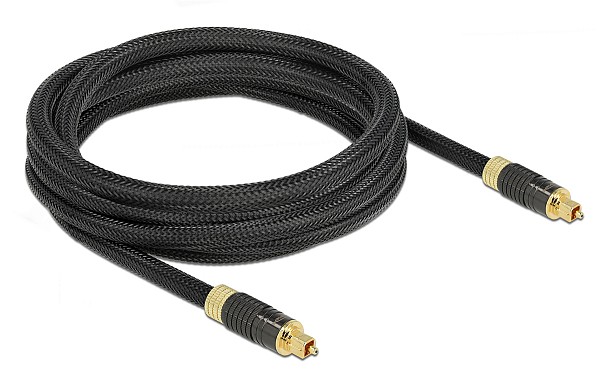 DELOCK καλώδιο ήχου Toslink 86594, gold plated, 3m, μαύρο 86594