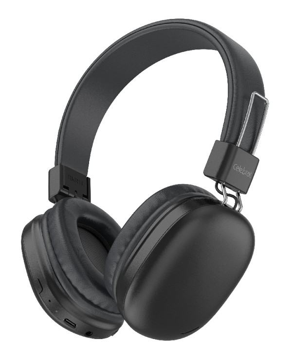 CELEBRAT headphones A42, ασύρματα & ενσύρματα, 40mm, 300mAh, μαύρα A42-BK