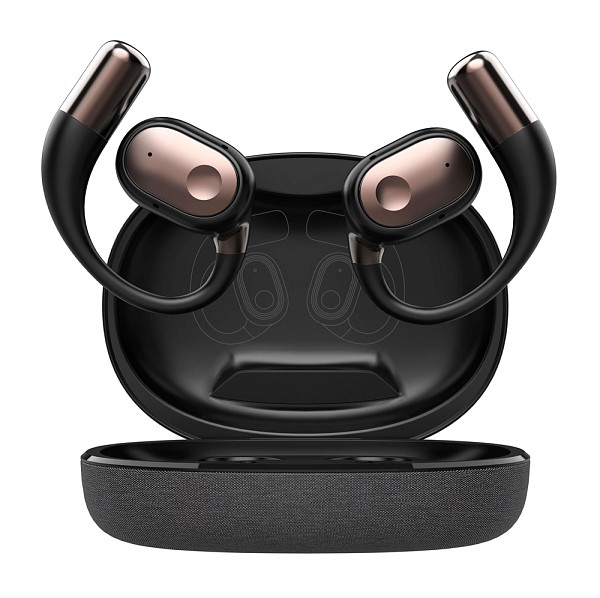 LDNIO earphones με θήκη φόρτισης T11, OWS, Φ15mm, 50/450mAh, μαύρα 6933138603697