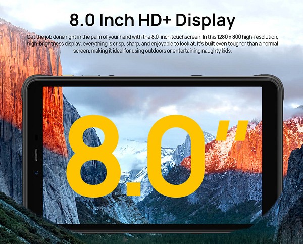 ULEFONE tablet Armor Pad Pro, 8, 8/256GB, 4G, 7650mAh, IP68/IP69K, μαύρο ARMORPAD-PRO