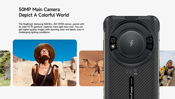 ULEFONE smartphone RugKing με ηχείο 3.5W, 5.99, 8/256GB, 9600mAh, IP68/IP69K, μαύρο RUGKING-BK