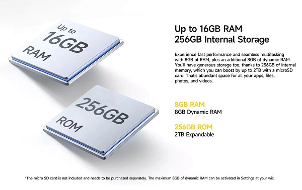 ULEFONE smartphone RugKing με ηχείο 3.5W, 5.99, 8/256GB, 9600mAh, IP68/IP69K, μαύρο RUGKING-BK