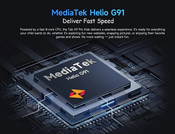 ULEFONE tablet Tab A9 Pro Kids, 8.68, 4/128GB, 4G, Android 15, 5040mAh, μπλε TABA9-PRO-BL