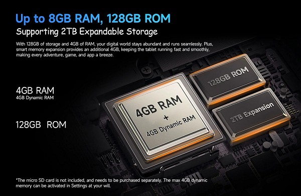 ULEFONE tablet Tab A9 Pro Kids, 8.68, 4/128GB, 4G, Android 15, 5040mAh, μπλε TABA9-PRO-BL