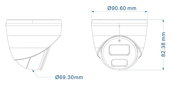 LONGSE υβριδική κάμερα TP1BTHC500FKERC, 2.8mm, 5MP, AOC, IR έως 30m TP1BTHC500FKERC