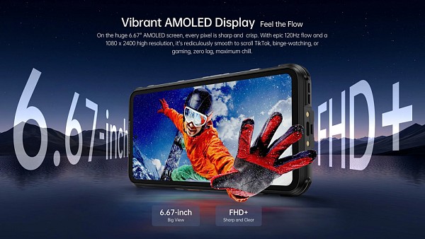 RUGONE smartphone Xever 7, 6.67, 12/512GB, 5G, 5550mAh, IP68/IP69K/MIL-STD-810H, μαύρο XEVER7-BK