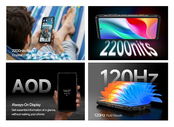 RUGONE smartphone Xever 7 Pro με θερμική εικόνα, 6.67, 12/512GB, 5G, 5550mAh, IP68/IP69K/MIL-STD-810H, μαύρο XEVER7PRO-BK