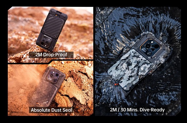 RUGONE smartphone Xever 7 Pro με θερμική εικόνα, 6.67, 12/512GB, 5G, 5550mAh, IP68/IP69K/MIL-STD-810H, μαύρο XEVER7PRO-BK