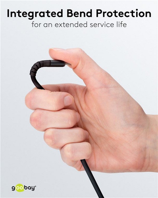 GOOBAY καλώδιο USB-C 73954, 60W, 480Mbps, 2m, μαύρο 73954