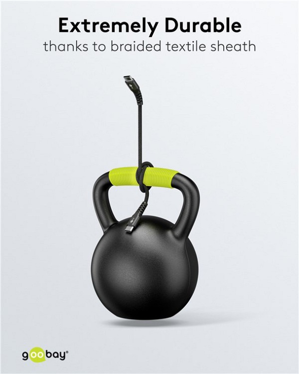 GOOBAY καλώδιο USB-C 73954, 60W, 480Mbps, 2m, μαύρο 73954