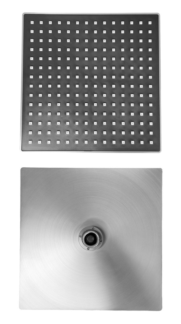 BRUNO κεφαλή ντους BRN-0266, πλαστική, τετράγωνη,  22.8 x 22.8cm, ασημί BRN-0266