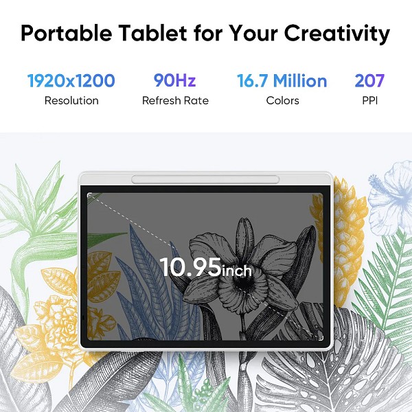 XP-PEN έγχρωμο ψηφιακό σημειωματάριο Magic Note Pad με γραφίδα, 10.95, 6/128GB, Android 14, 8000mAh, λευκό CDM1101U-BEU