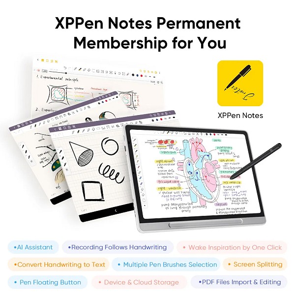XP-PEN έγχρωμο ψηφιακό σημειωματάριο Magic Note Pad με γραφίδα, 10.95, 6/128GB, Android 14, 8000mAh, λευκό CDM1101U-BEU