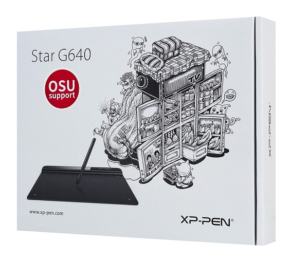 XP-PEN ταμπλέτα σχεδίασης με γραφίδα Star G640, 152.4x101.6mm, μαύρο STARG640
