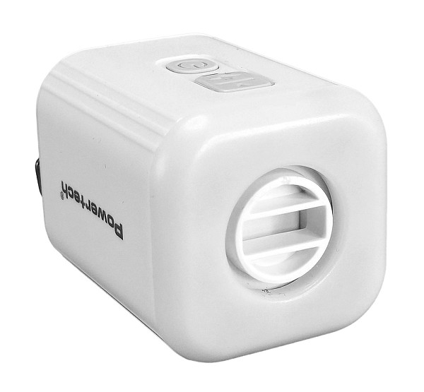 POWERTECH μίνι τρόμπα PT-1553 με φακό, 5W, επαναφορτιζόμενη, λευκή PT-1553