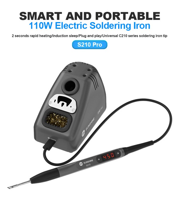 SUNSHINE σταθμός κόλλησης 210 Pro με κολλητήρι, 110W, 100~450 °C 210PRO