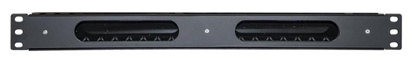 POWERTECH cable management NETW-0048 για rack 19/1U, πλαστικό, μαύρο NETW-0048