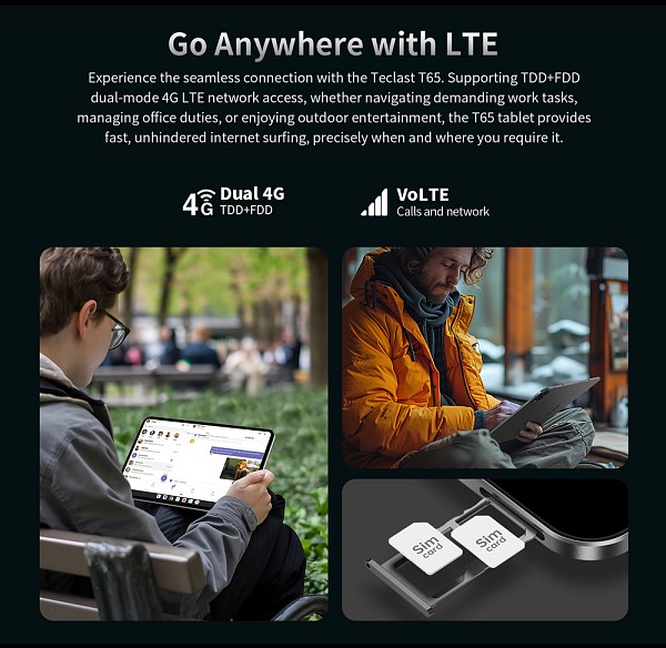 TECLAST tablet T65 με πληκτρολόγιο/στυλό αφής/θήκη, 13.4, 6/128GB, 4G, Android 15, 8000mAh, γκρι T65-6128-VIP