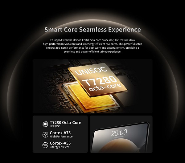 TECLAST tablet T65 με πληκτρολόγιο/στυλό αφής/θήκη, 13.4, 6/128GB, 4G, Android 15, 8000mAh, γκρι T65-6128-VIP