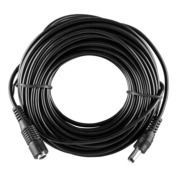 POWERTECH καλώδιο επέκτασης DC CAB-P030, 5.5 x 2.1mm, 10m, μαύρο CAB-P030