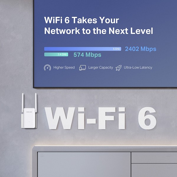 MERCUSYS range extender ME80X, WiFi 6, 3000Mbps AX3000, V1.0 ME80X