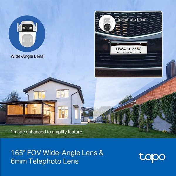 TP-LINK smart κάμερα Tapo C545D, dual lens, 2K/3MP, WiFi, PTZ, IP66, V1.0 TAPO-C545D